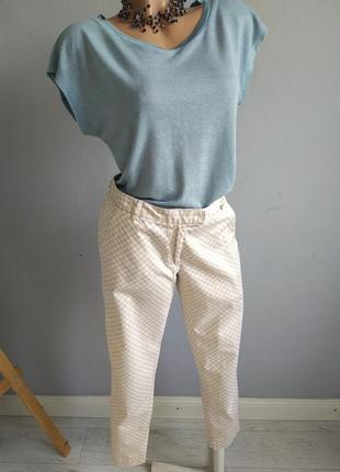 Классические укороченные брюки, галстучный принт, helene fischer.2 фото
