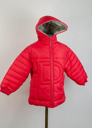 Dkny новая яркая красная брендовая деми куртка, демисезонная с капюшоном и лого на молнии весеннаяя