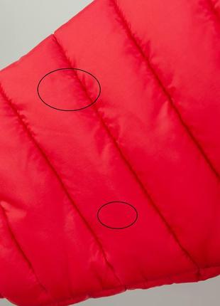 Dkny новая яркая красная брендовая деми куртка, демисезонная с капюшоном и лого на молнии весеннаяя10 фото