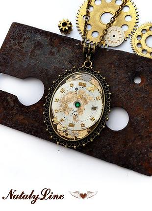 Стимпанк кулон авторский - ручная работа