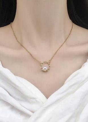 Ланцюжок намисто з перловою бусиною