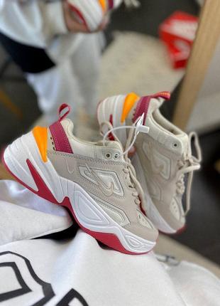 Nike m2k tekno beige red женские кроссовки 🆕 найк м2к текно3 фото