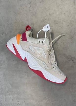 Nike m2k tekno beige red женские кроссовки 🆕 найк м2к текно8 фото