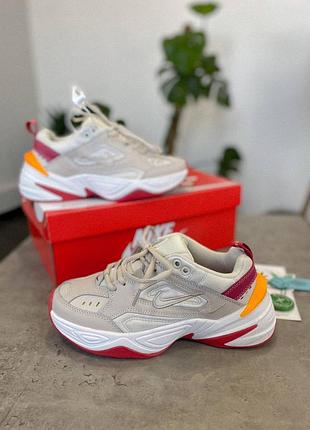Nike m2k tekno beige red женские кроссовки 🆕 найк м2к текно9 фото