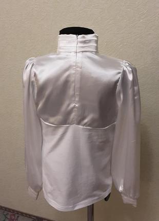 Бiла блуза ,белая блузка для девочки.5 фото