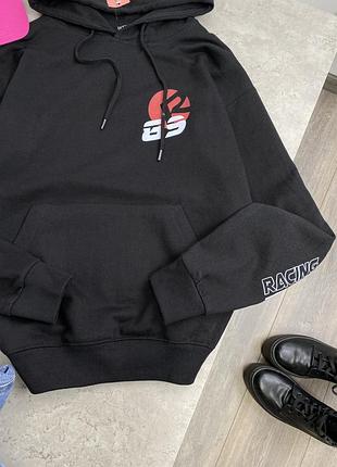 Чорний, базовий худі від вооноо 4