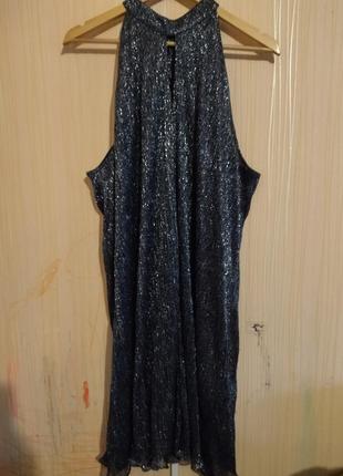 Люрексовое платье батальный размер1 фото