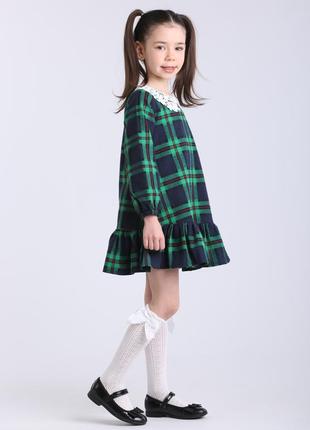Сукня зелене в клітку.