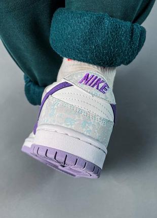 Nike dunk low purple pulse брендовые высокие фиолетовые кроссовки найк весна осень новинка демісезонні сірі кросівки на фіолетовій підошві9 фото
