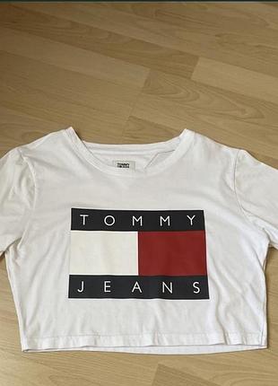 Футболка кроп топ tommy hilfiger jeans
