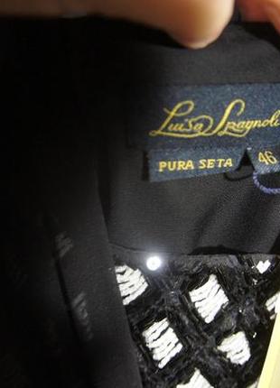 Платье натуральный шёлк чёрный вечерние бисер luisa spagnoli8 фото