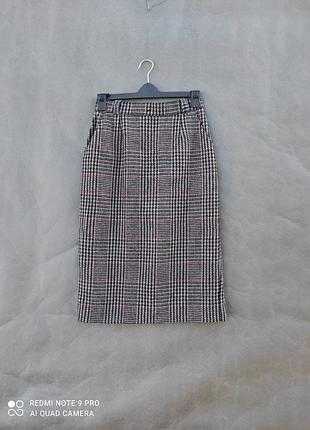 Юбка миди 100%шерсть размер uk 8-10