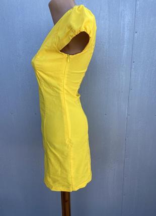 Красивое желтое летнее платье5 фото