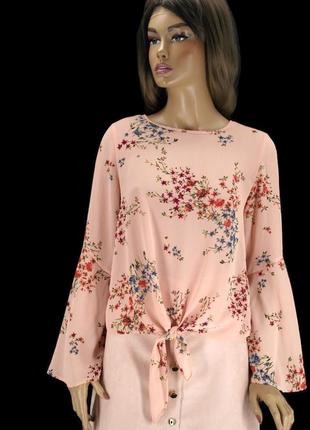 Красива блузка primark з квітковим принтом. розмір uk12eur40 (м).5 фото