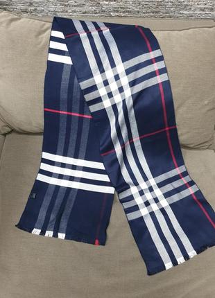 Шарф унісекс синій клітка