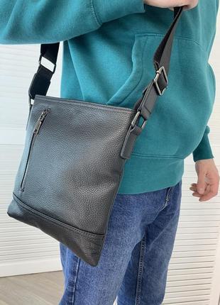 Чоловіча сумка через плече з натуральної шкіри барсетка з натуральної шкіри в наявності чоловіча сумка8 фото