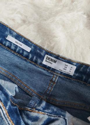Очень крутая трендовая джинсовая юбка в идеальном состоянии🖤bershka denim🖤5 фото