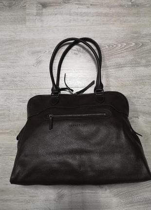 Кожаная сумка longchamp4 фото