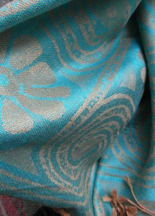 - пашміна бірюзово-золота -