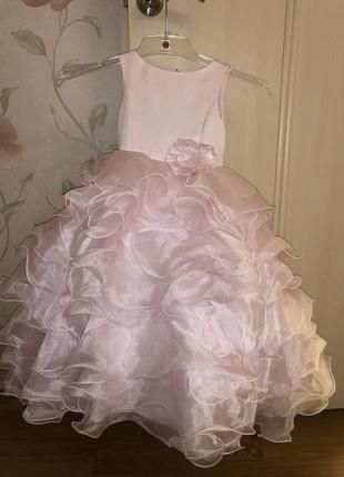 Розовое пышное бальное платье на 2-3года sarah louise.