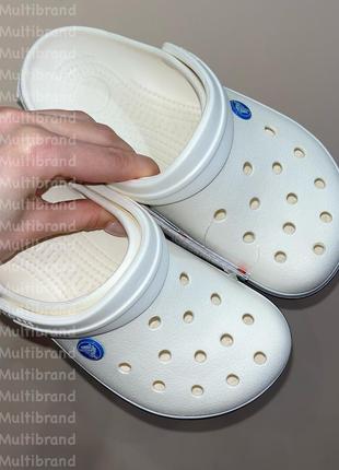 Кроксы белые crocband crocs