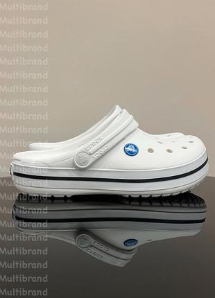 Кроксы женские белые crocband crocs