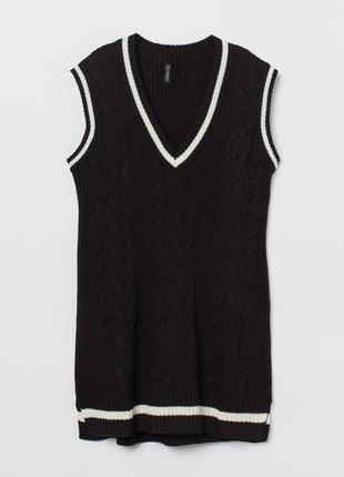 Платье жилетка вязаное h&m