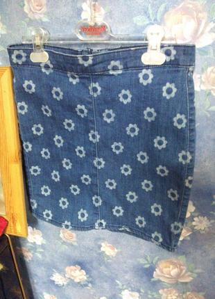 H&m квіткова джинсова спідниця квіти4 фото