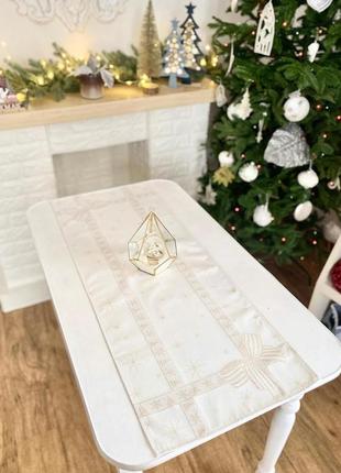 Доріжка на стіл новорічна 37x100 див. жакардова