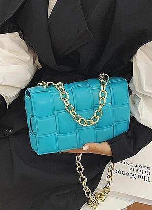 Сумка плетена ботега botega з металевим ланцюжком9 фото