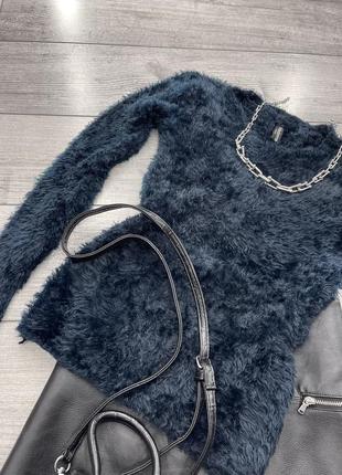 🔥темно синій светр травичка🔥 3