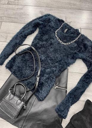 🔥тёмно синий свитерок травка🔥 2