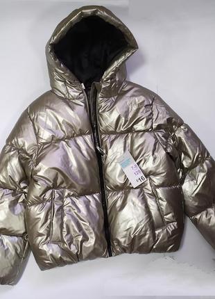 Куртка для дівчинки срібна primark р. 128, 134, 158см
