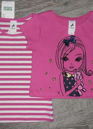 Набор palomino: майка+топ с фотопринтом, р.110