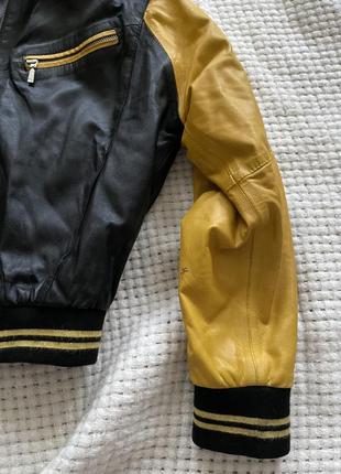 Куртка дитяча бомбер демісезонна натуральна шкіра3 фото