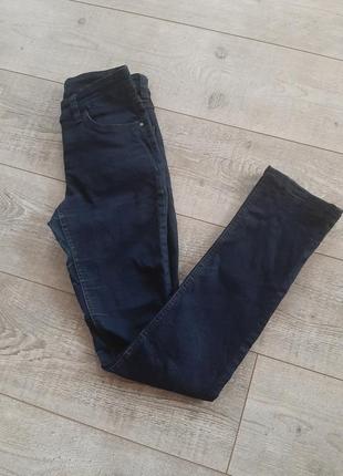 💙💛r jeans zara mango h&m c&a divided подростковые стрейчевые темно - синие джинсы с высокой талией скинни р.34