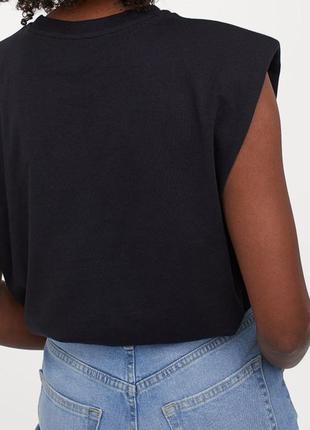 H&m футболка топ с обємними плечами s-m🔥🔥🔥3 фото