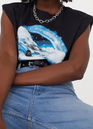 H&m футболка топ с обємними плечами s-m🔥🔥🔥4 фото