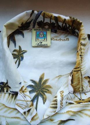 Рубашка  гавайская barbados гавайка (xl-xxl)3 фото