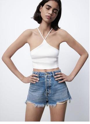 Джинсові шорти zara 32р. 38р. 40р. середня посадка