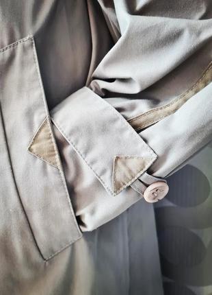 Крутой стильный трендовый немецкий винтажный утепленный плащ тренч ретро винтаж  подкладка гусиная лапка демисезонный7 фото