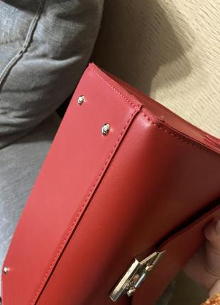 Червона сумка з еко шкіри5 фото