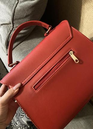 Червона сумка з еко шкіри3 фото