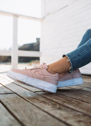 Кроссовки кожаные, кросівки nike air force pixel - pink❤️2 фото