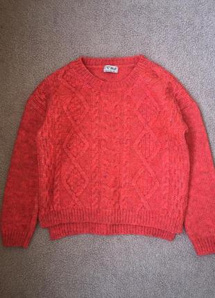 Тёплый яркий свитер next