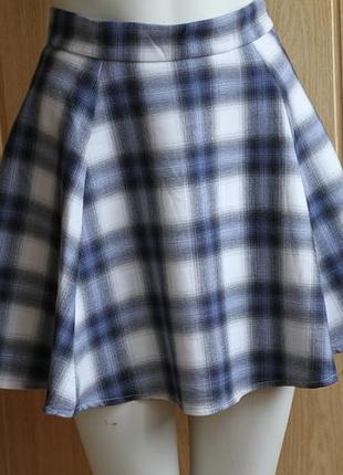 Юбка клеш клетка