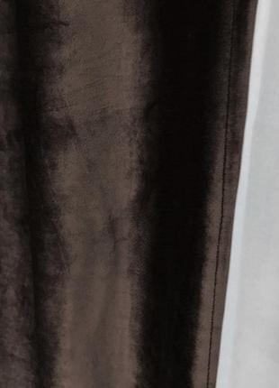 Порт'єрна тканина для штор оксамит люкс кольору венге3 фото