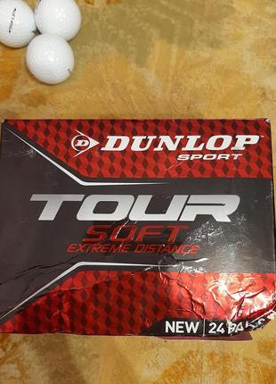 Нові м'ячики для гольфу dunlop tour soft 19 шт