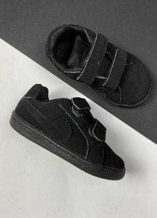 Кросівки на липучках nike court royale infant original чорні 21р