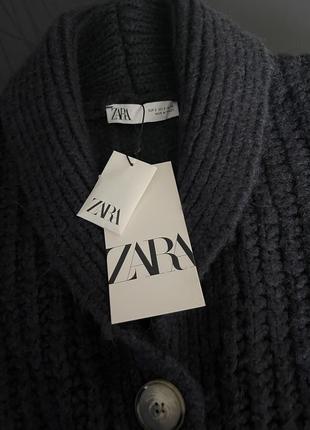 Кардиган zara, вязаный кардиган на пуговицах zara, жакет вязаный zara9 фото